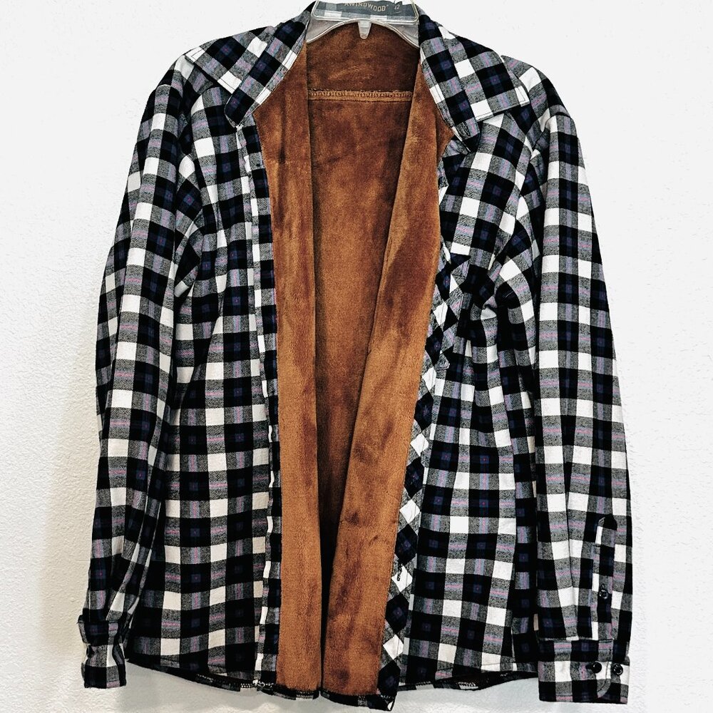 AWINDWOOD Plaid Jacket Velour Interior One Pocket MultiColor EUC Womens Size XL